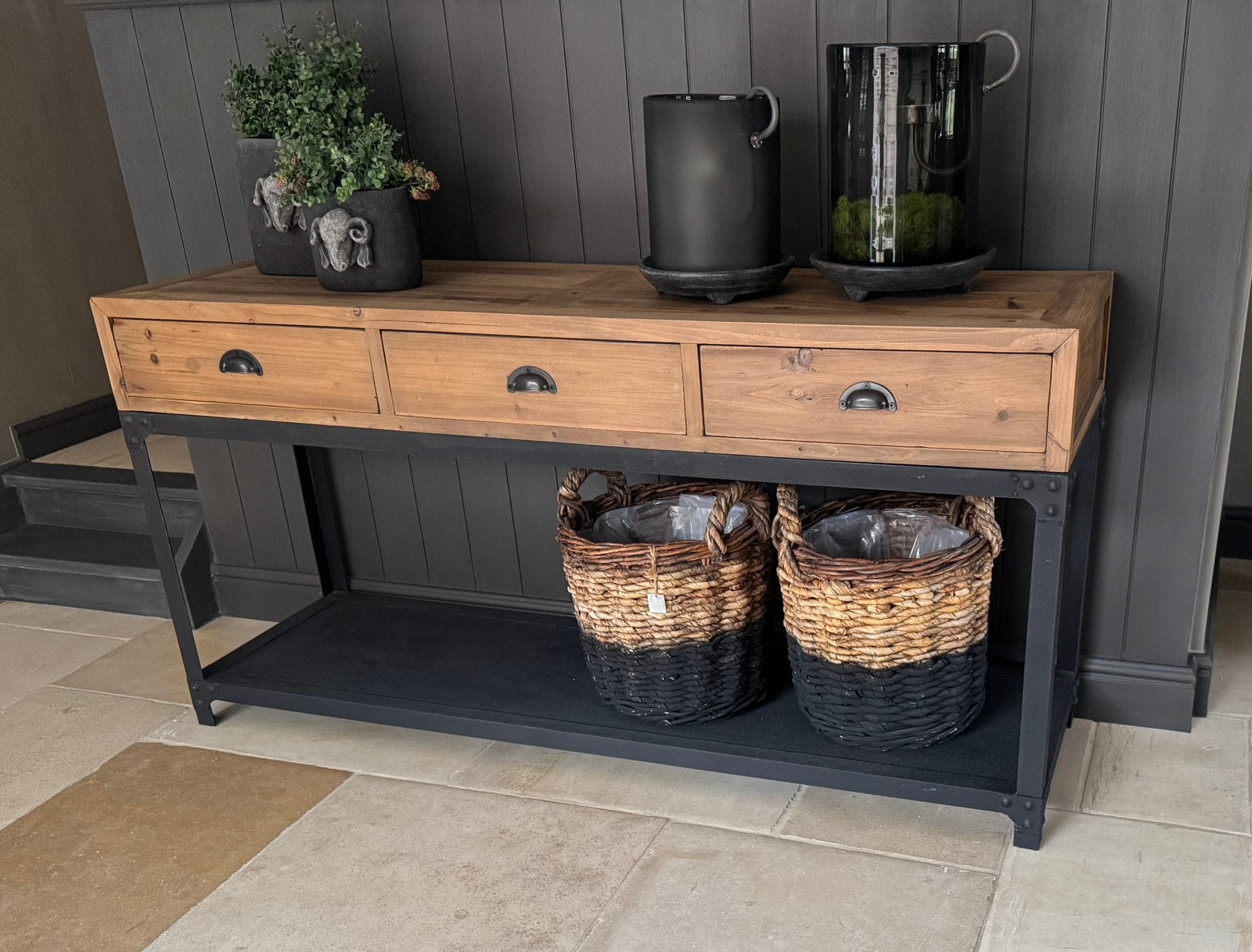 Sidetable, Huis en Inrichting, Ophalen, Zo goed als nieuw, 25 tot 50 cm, Landelijke stijl