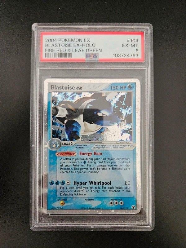 PSA6 Blastoise EX #104, Hobby en Vrije tijd, Verzamelkaartspellen | Pokémon, Ophalen of Verzenden, Zo goed als nieuw, Losse kaart