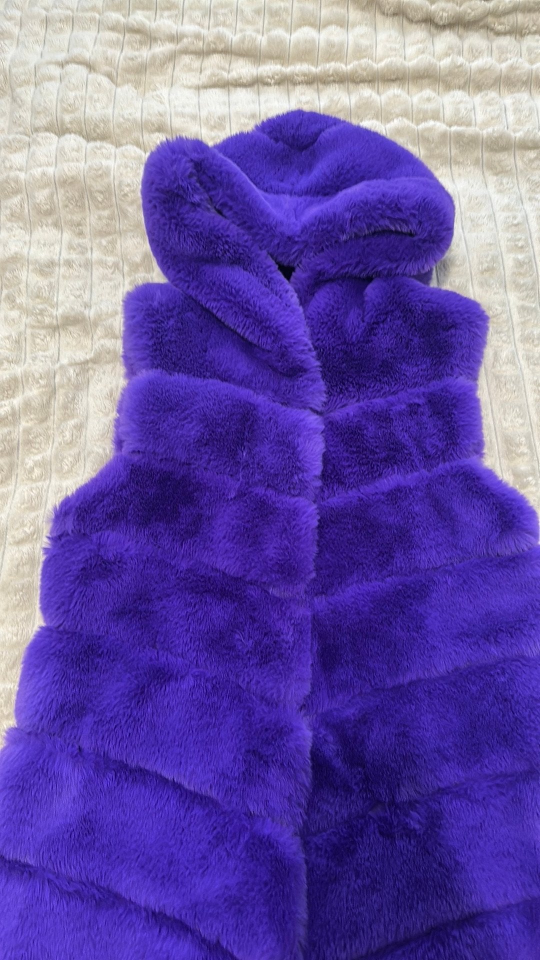 Prachtige paarse bonten bodywarmer van het merk Primadonna, Vêtements | Femmes, Enlèvement ou Envoi, Comme neuf, Taille 38/40 (M)
