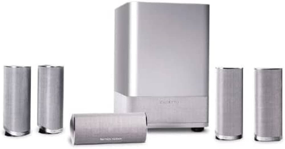 Home cinema set Harman Kardon 7.1 zilver (AVR 335 + DVD 27), Audio, Tv en Foto, Home Cinema-sets, 7.1-systeem, Gebruikt, 70 watt of meer