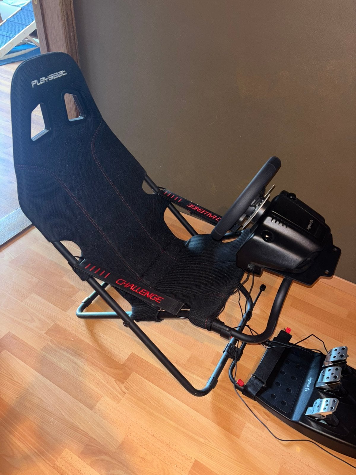Playseat racesimulator met stuur en pedalen, Games en Spelcomputers, Ophalen, Zo goed als nieuw