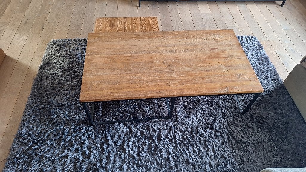 Salontafel + tv meubel, Ophalen, Gebruikt, Eikenhout