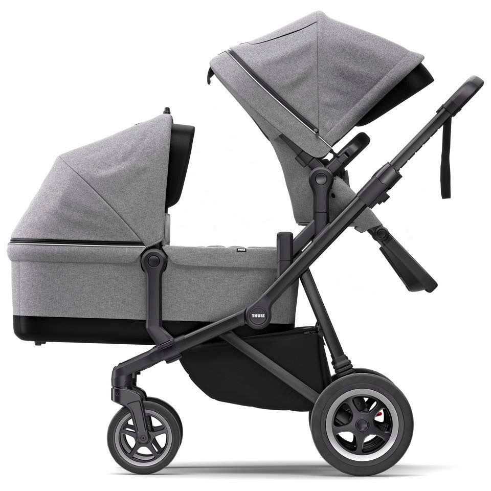 Thule Sleek buggy + wieg + meerijdplankje, Gebruikt, Combiwagen, Met reiswieg, Ophalen
