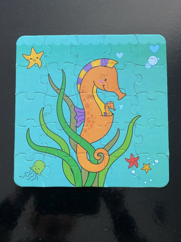 Puzzel seahorse 25 stuks, Ophalen of Verzenden, 10 tot 50 stukjes, Zo goed als nieuw