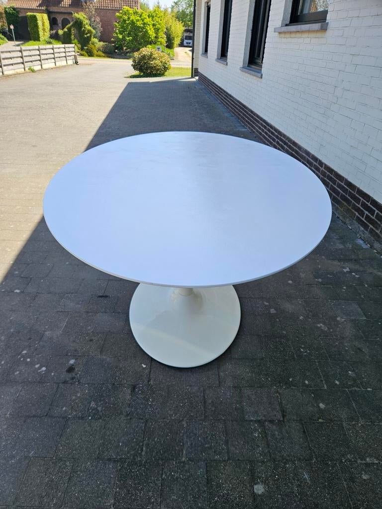 Space-age tafel tulip voet wit, Huis en Inrichting, Tafels | Eettafels, Ophalen, Gebruikt, 100 tot 150 cm, Space-age