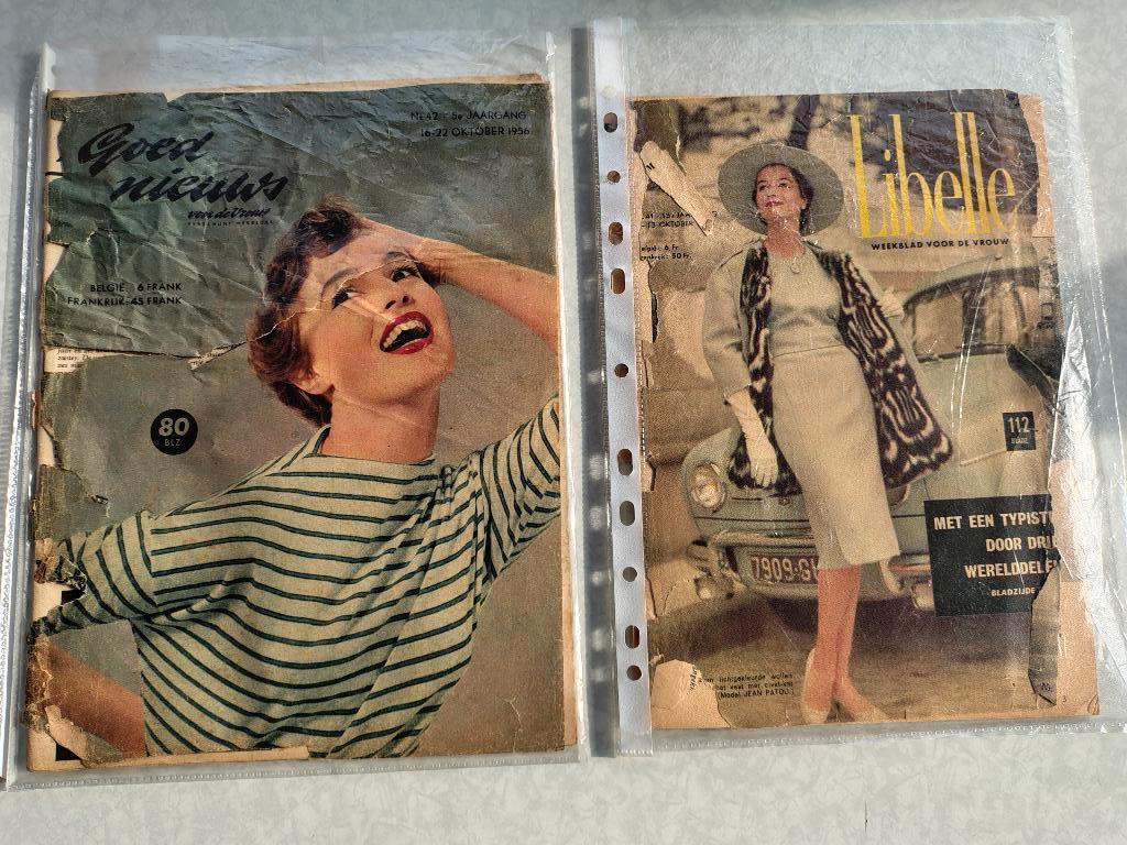 2 oude tijdschriften goed nieuws en libelle 1956, Verzamelen, Ophalen, 1940 tot 1960, Tijdschrift