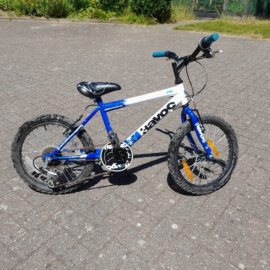 kinderfiets 18inch crossfiets bmx, Fietsen en Brommers, Fietsen | Crossfietsen en BMX, Ophalen, Velgrem, Aluminium, Havoc