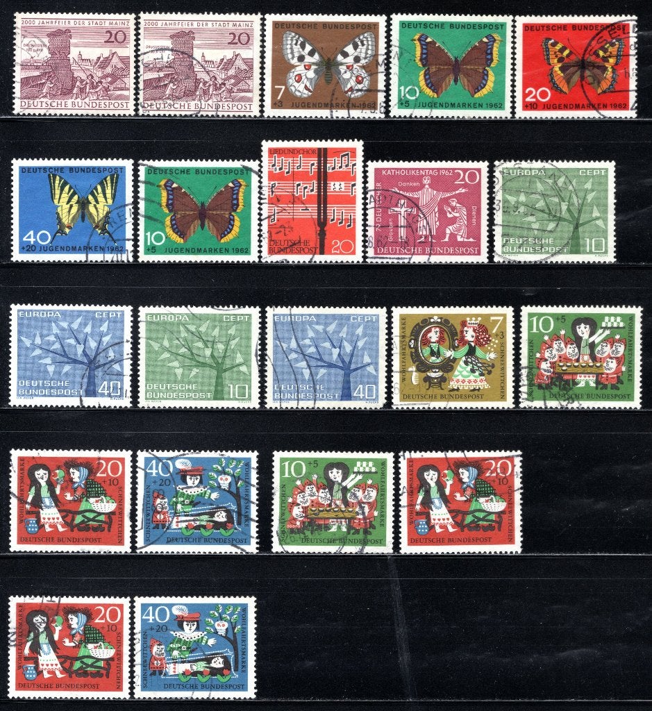 ALLEMAGNE Lot 1962 timbré, Envoi, RFA, Affranchi