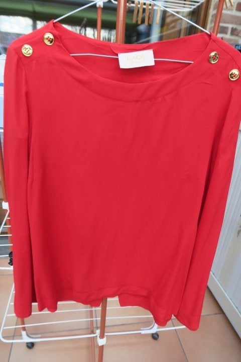 Blouse rood zijde Kaos jeans mt 40 (it44), Maat 38/40 (M), Nieuw, Ophalen of Verzenden, Kaos jeans