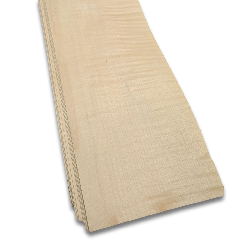 Esdoorn (gewaterd) fineer | 185x17 cm, Hobby en Vrije tijd, Overige Hobby en Vrije tijd, Verzenden, Nieuw