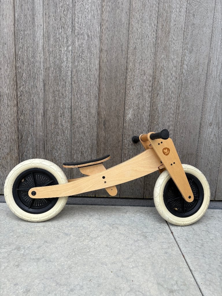 Wishbone loopfiets hout + Trike kit!, Kinderen en Baby's, Ophalen, Zo goed als nieuw, Loopfiets