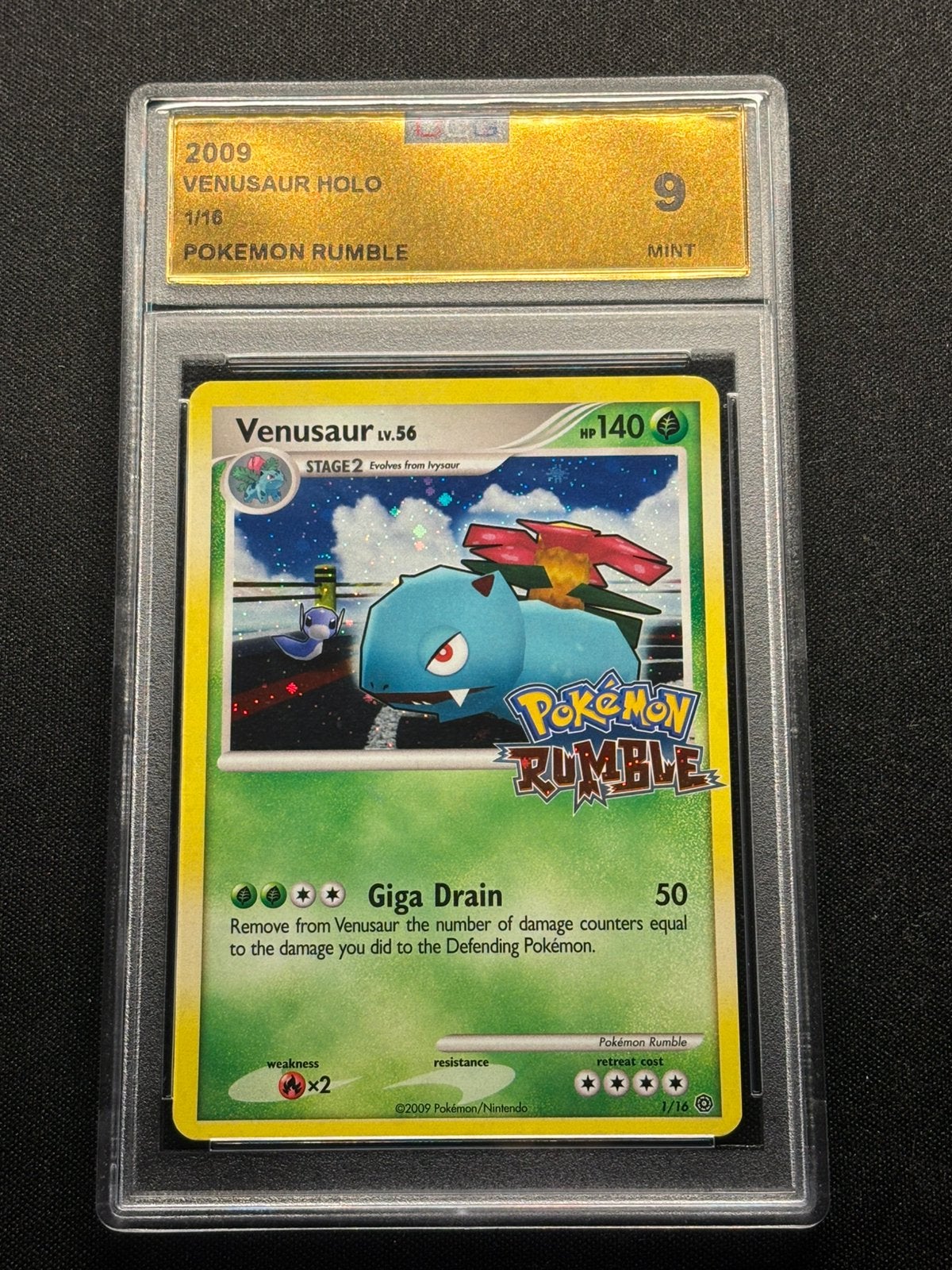 2009 Venusaur Holo Pokemon Rumble Grade 9 Mint, Enlèvement ou Envoi, Comme neuf, Cartes en vrac