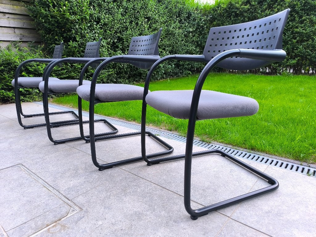 4 x Vitra Visavis. Stoelen voor bureau/ eetkamer/ ..., Ophalen, Gebruikt, Vier, Visavis