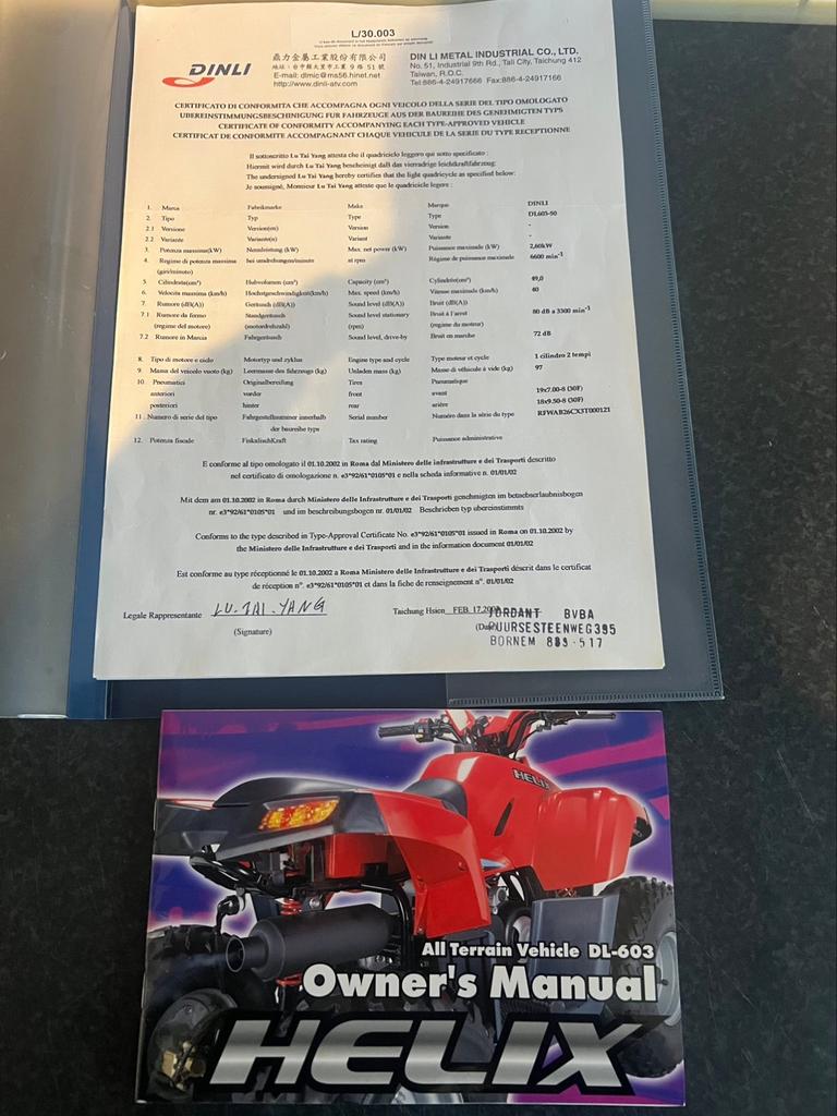 Zgan Dinli 50cc Quad op NL KENTEKEN!, Motoren, Quads en Trikes