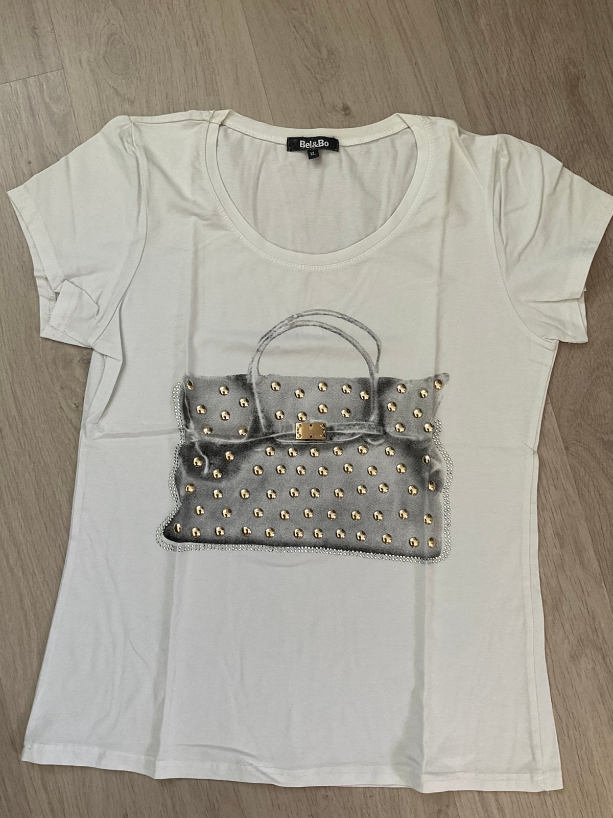 Tee-shirt blanc pour femme Bel & Bo taille XL, Taille 42/44 (L), Manches courtes, Enlèvement ou Envoi, Porté