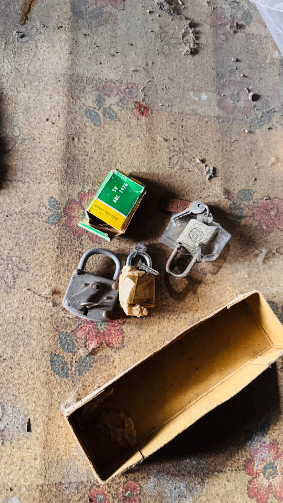 Set van 3 vintage hangsloten met sleutel, Enlèvement, Comme neuf