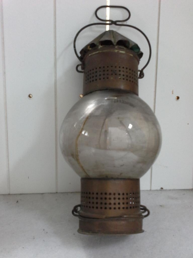 Oud (scheeps) lampje. Bollantaarn., Antiek en Kunst, Ophalen of Verzenden