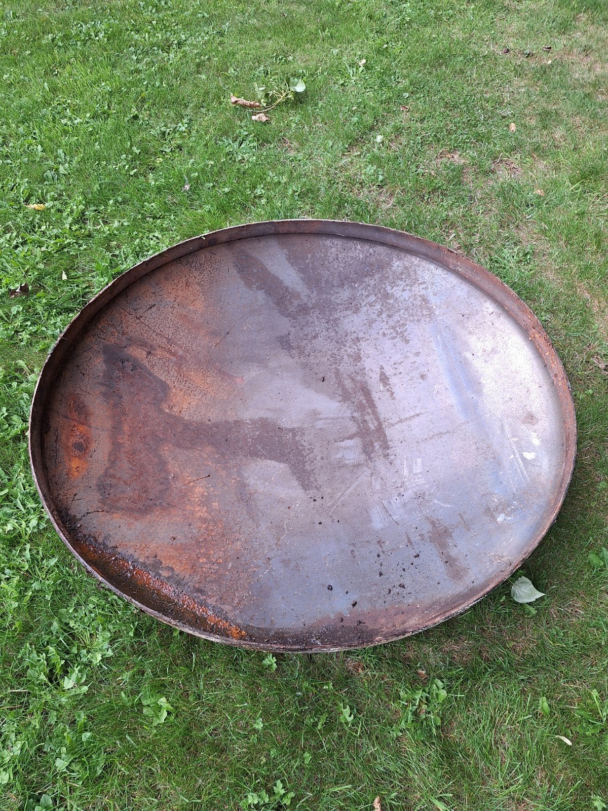 Brasero, barbecue, acier, baril latéral 138 cm, Jardin & Terrasse, Enlèvement, Utilisé