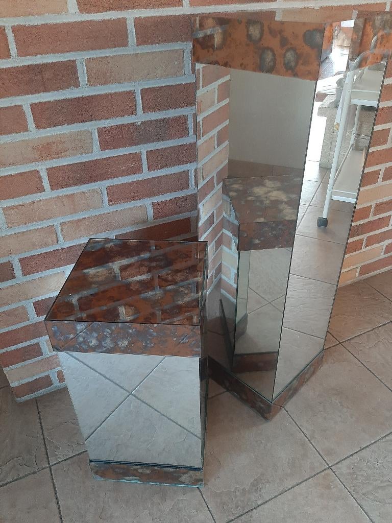 Kubus spiegel, Ophalen, Minder dan 50 cm, Vierkant, Zo goed als nieuw