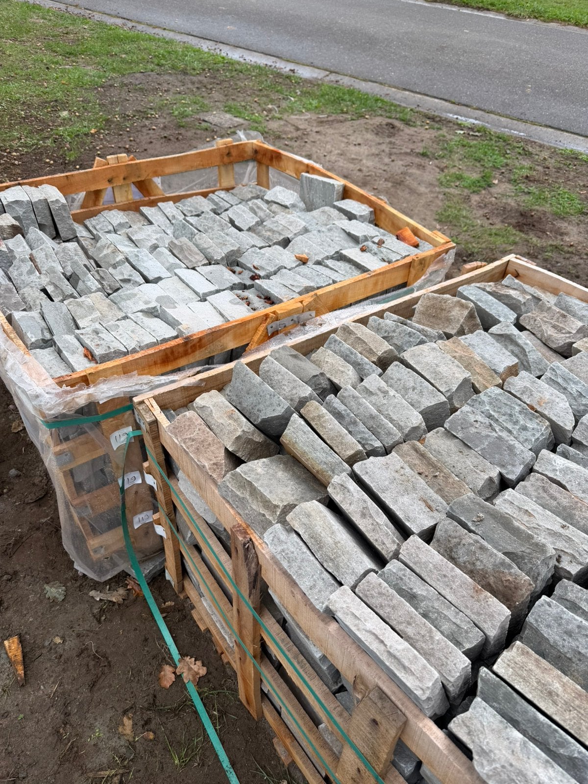 Splinternieuwe grijze kassei platines !, Ophalen, Klinkers, Nieuw, Natuursteen