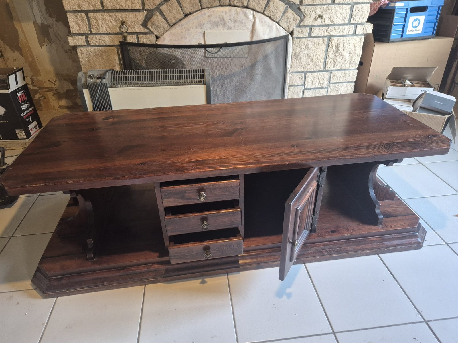 Salontafel, Ophalen