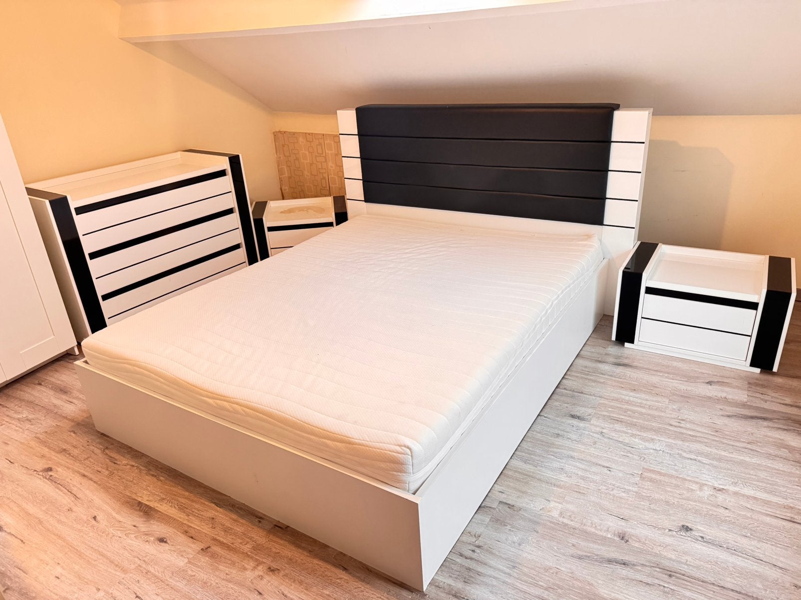 Ensemble de chambre moderne complet – Lit 160x200 cm, Enlèvement, Utilisé, Queen size, Modern