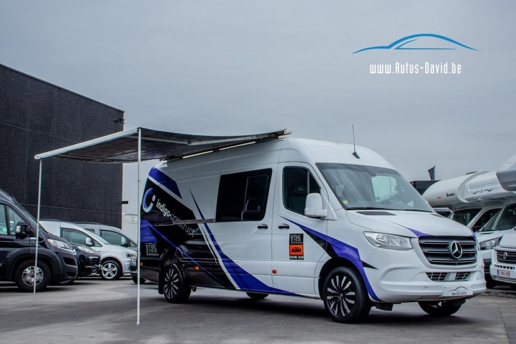 Mercedes Sprinter Camper Motorsport 2.1 Automaat 2 Slaappl, Caravans en Kamperen, Mobilhomes, Bedrijf, tot en met 2, Buscamper of Camperbus