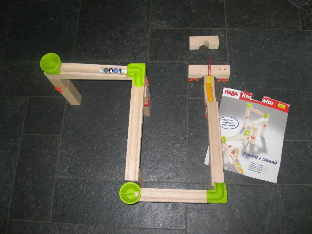 Knikkerbaan hout Haba basisset, Ophalen of Verzenden, Gebruikt, Overige typen