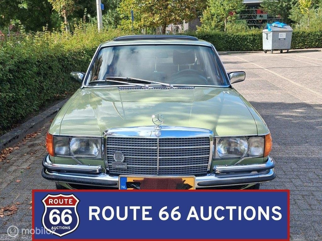 Mercedes-Benz 280 S | 1978 | Route 66 Auctions, Auto's, Zwart, Mercedes-Benz, Bedrijf, Handgeschakeld