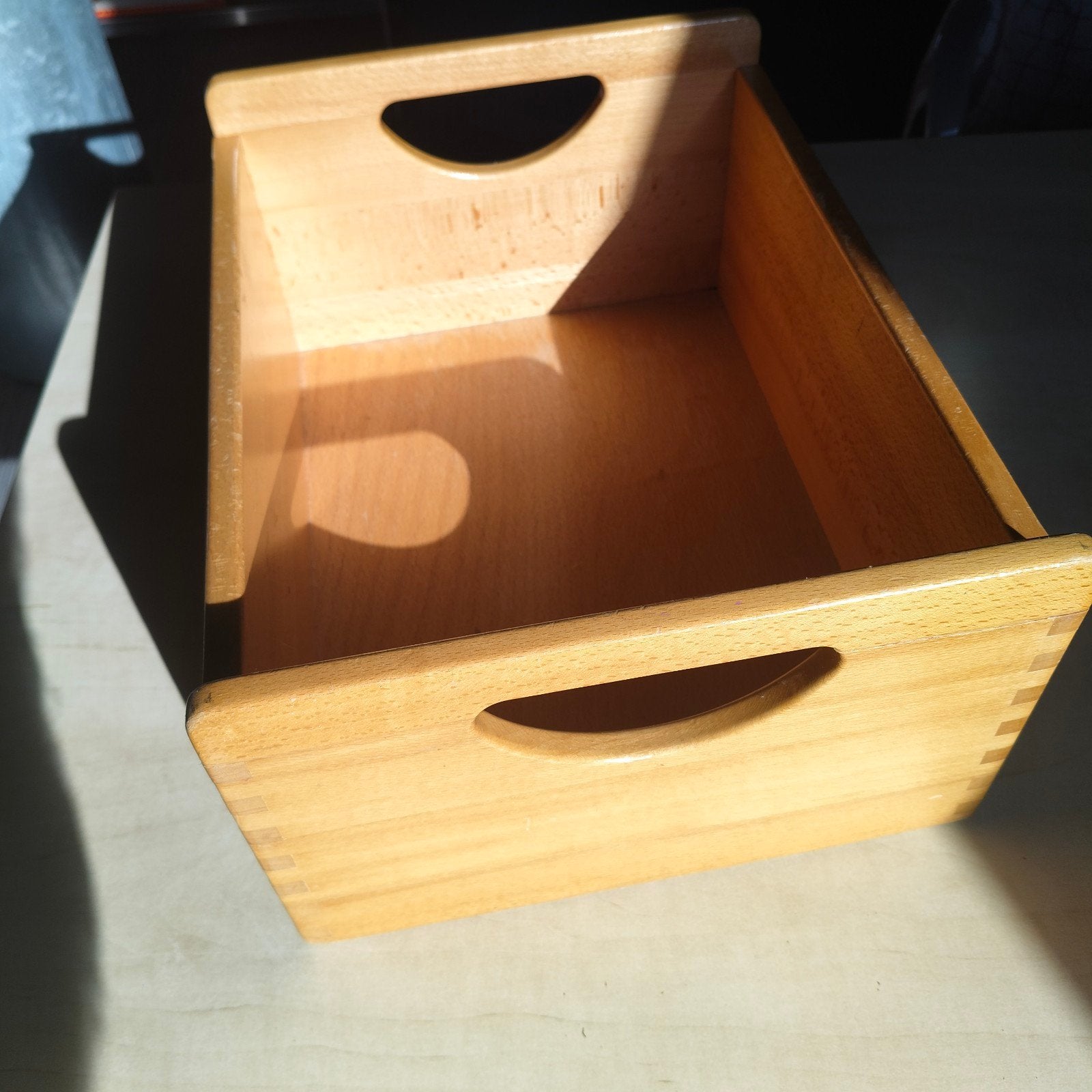 Set van 11 vintage houten opbergbakken / schoolbakken (A4-fo, Enlèvement