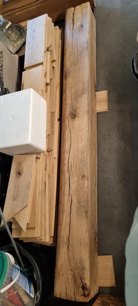 Eiken balk 19cm op 19cm, 183 cm lang, Tuin en Terras, Ophalen