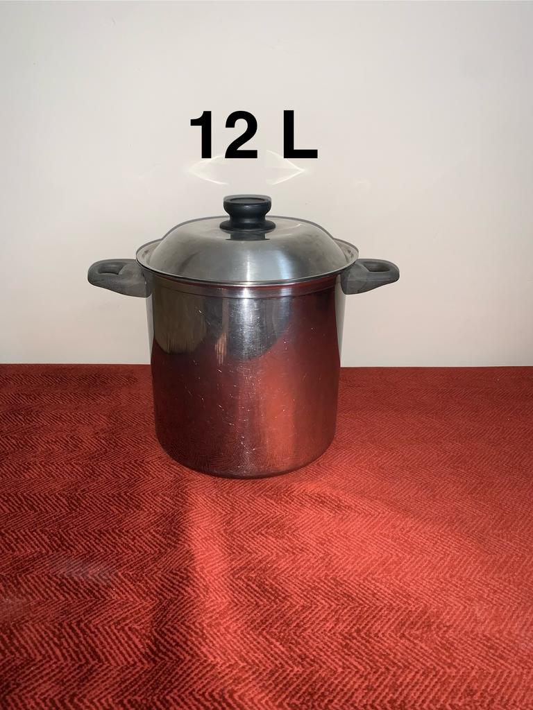 Grote inox kookpot van 12 L, Enlèvement ou Envoi, Comme neuf, Inox