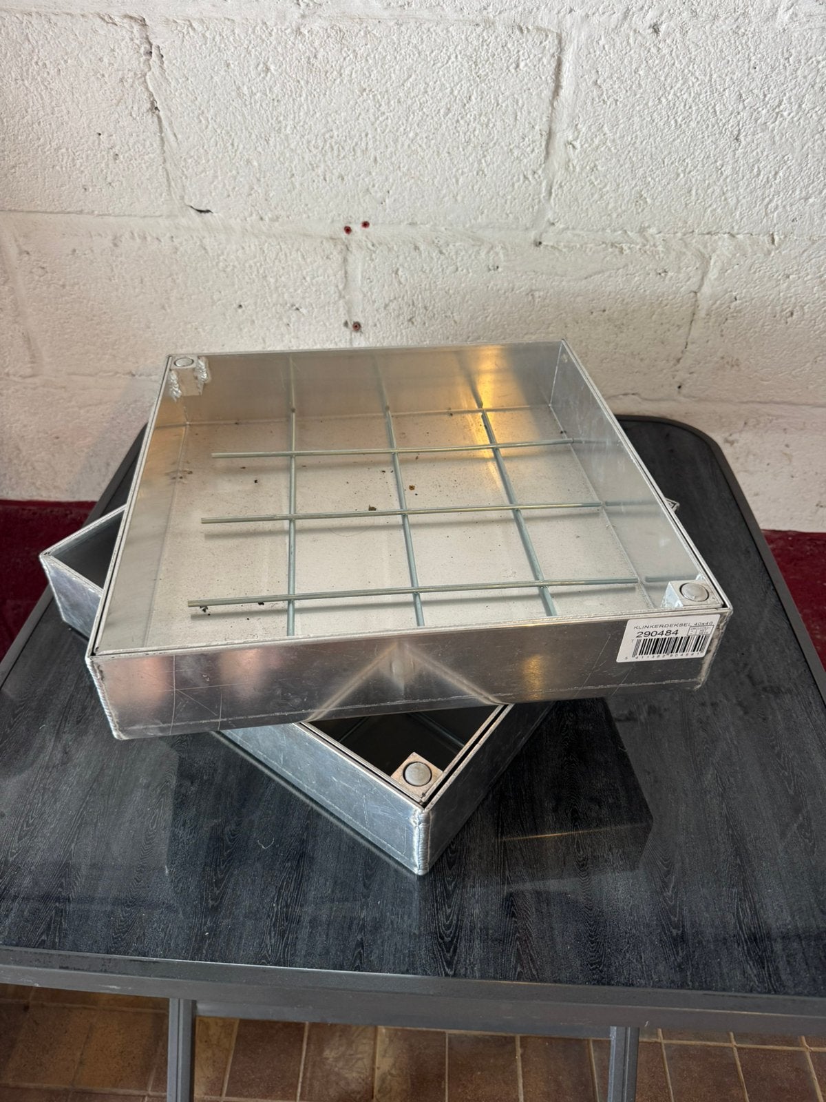 2x Klinkerdeksel 40x40 aluminium, Tuin en Terras, Tegels en Klinkers, Ophalen, Nieuw