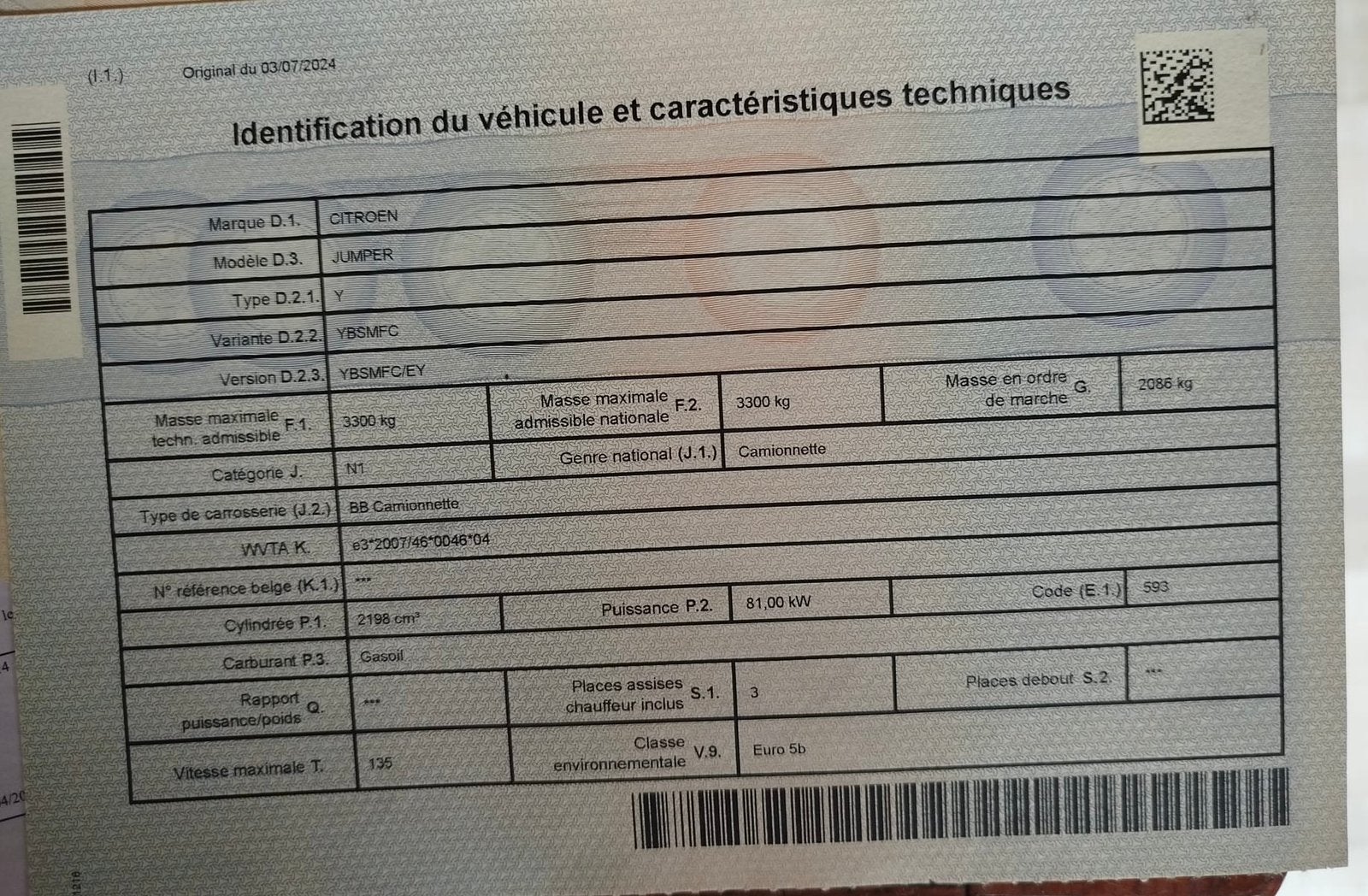 Citroen jumper L3H2 2.2hdi 2014, Autos, Boîte manuelle, Diesel, 81 kW, Jumper