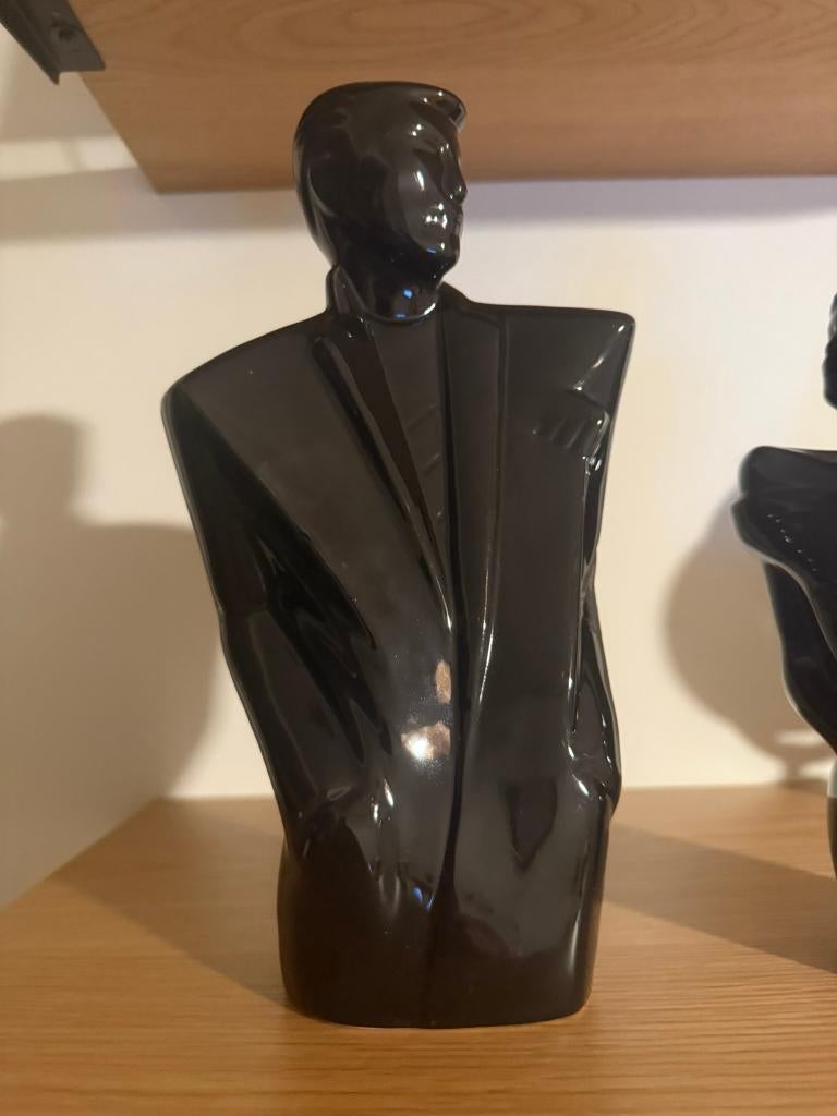 Koppel man en vrouw, torso. Jaren '80  stijl van L Balkwill, Ophalen of Verzenden, Gebruikt, Mens