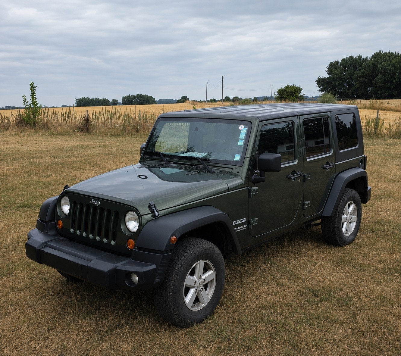 Jeep Wrangler Unlimited Sport 3.8L V6 - BTW wagen, Auto's, Zwart, Handgeschakeld, Vierwielaandrijving, Particulier