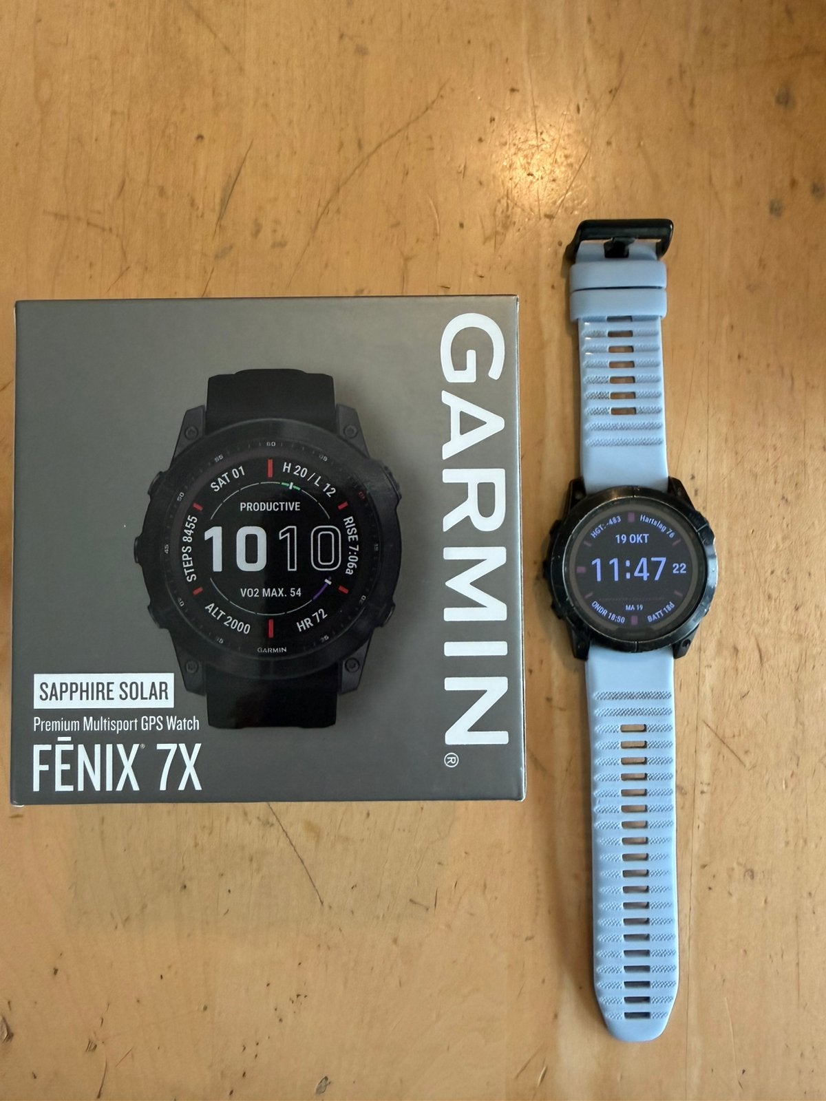 Garmin Fenix 7X Sapphire Solar, Bijoux, Sacs & Beauté, Enlèvement ou Envoi, Comme neuf