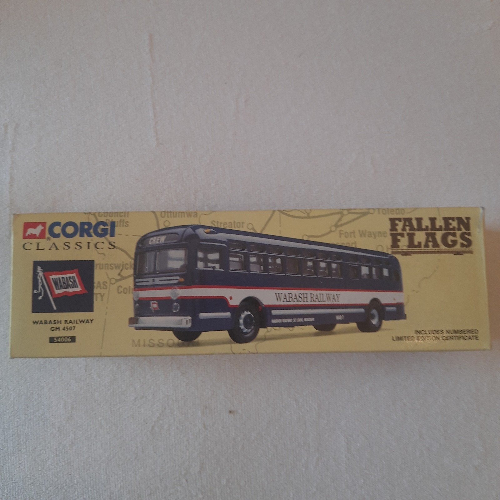 CORGI CLASSICS 1:50*GM 4507 WABASH FALLEN FLAGS*VINTAGE*MIB*, Ophalen, Nieuw, Bus of Vrachtwagen, Corgi