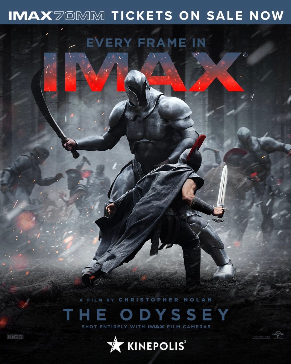 Ticket cinéma - The Odyssey en IMAX 70mm le 26/07/2026, Enlèvement ou Envoi, Neuf, Film, Autres types