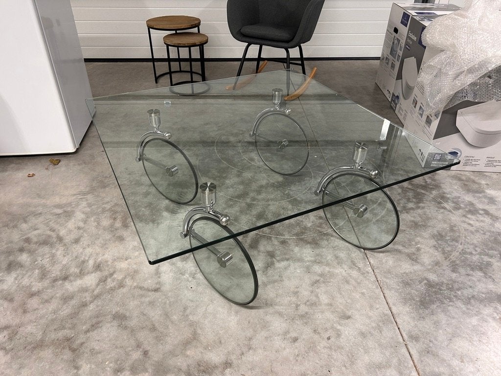 salontafel, Huis en Inrichting, Tafels | Salontafels, Ophalen, Gebruikt, Glas, Modern