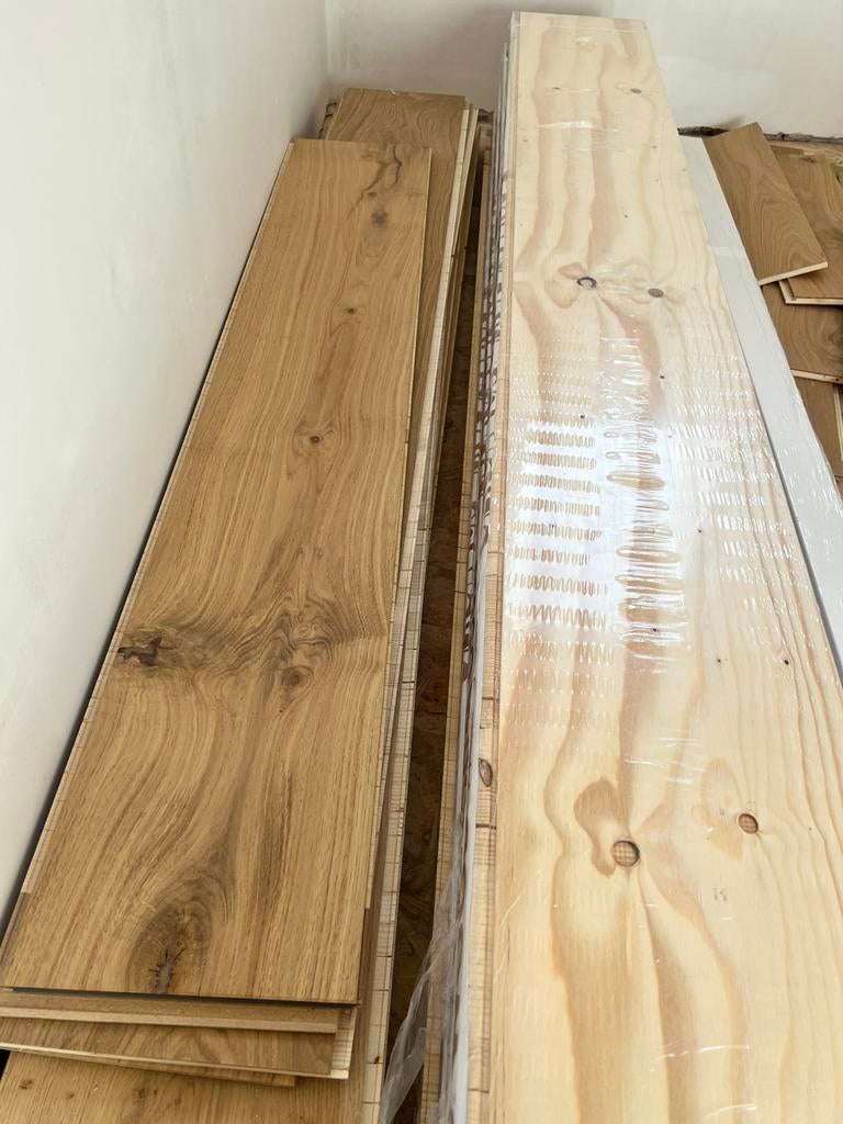 Pergo Langeland Perket Residential oak - 16m2 - €45/m2, Huis en Inrichting, Stoffering | Vloerbedekking, Bruin, Nieuw, 10 tot 25 m²