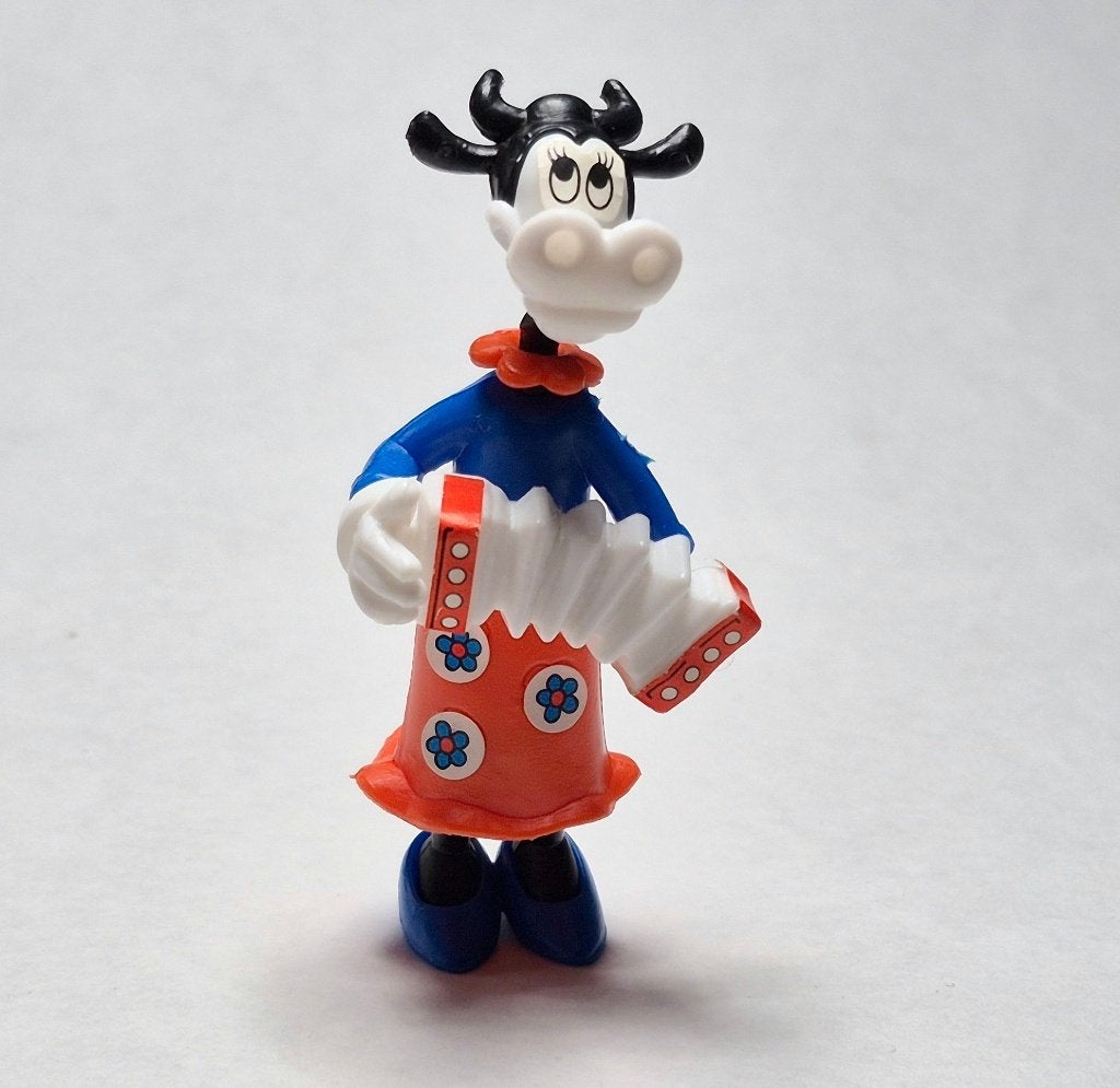 Mickey et Compagnie 1990 Clarabelle Hortense av accordéon, Collections, Enlèvement ou Envoi, Utilisé, Figurines