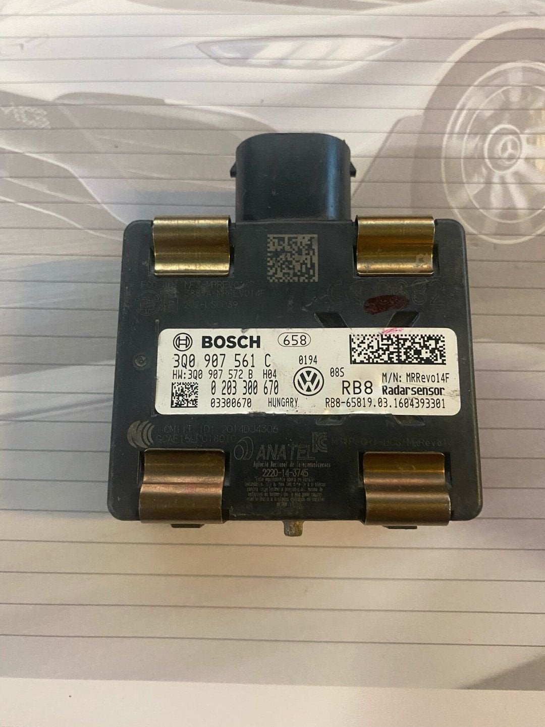 3Q0907561C Front radar sensor VW, Audi, Skoda, Seat, Volkswagen, -, Utilisé, -