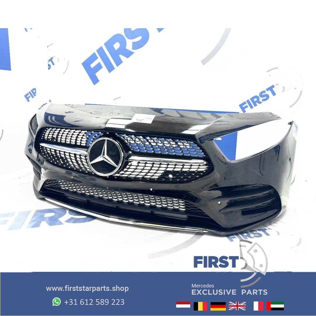 W177 BUMPER AMG LINE VOORBUMPER A KLASSE 2022 35 ZWART WIT G, Gebruikt, -, Voor, Ophalen of Verzenden
