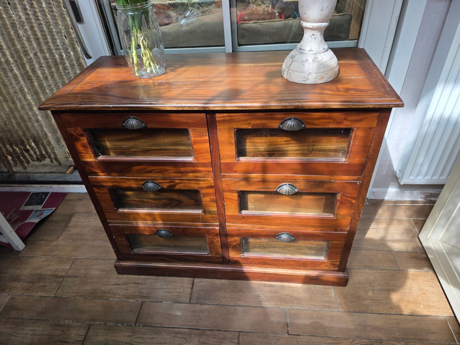 Mooie massief teak ladekast met 6 laden – 100 cm, Ophalen