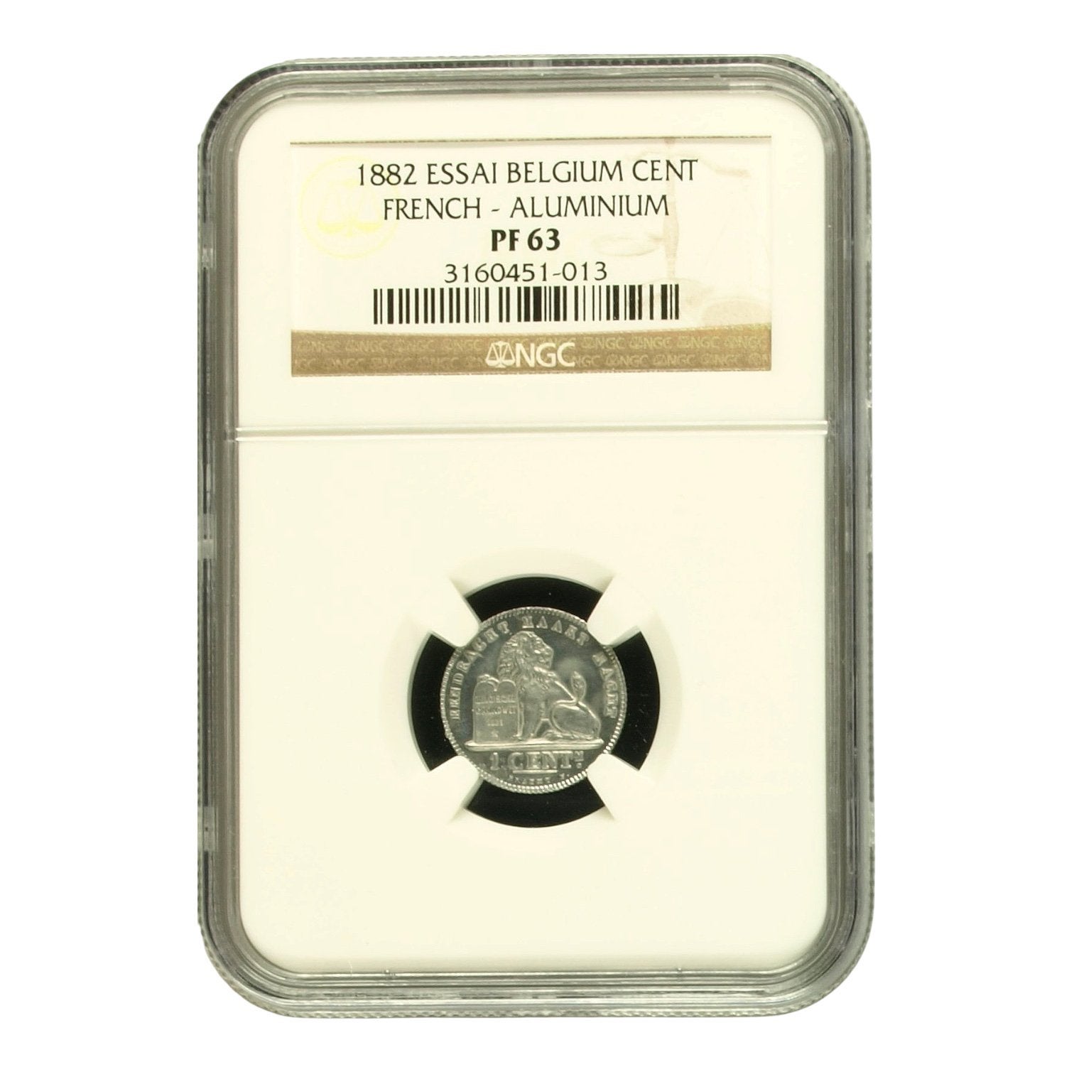Belgique 1 cent 1882 ESSAI R2 Hybrid RARE, Enlèvement