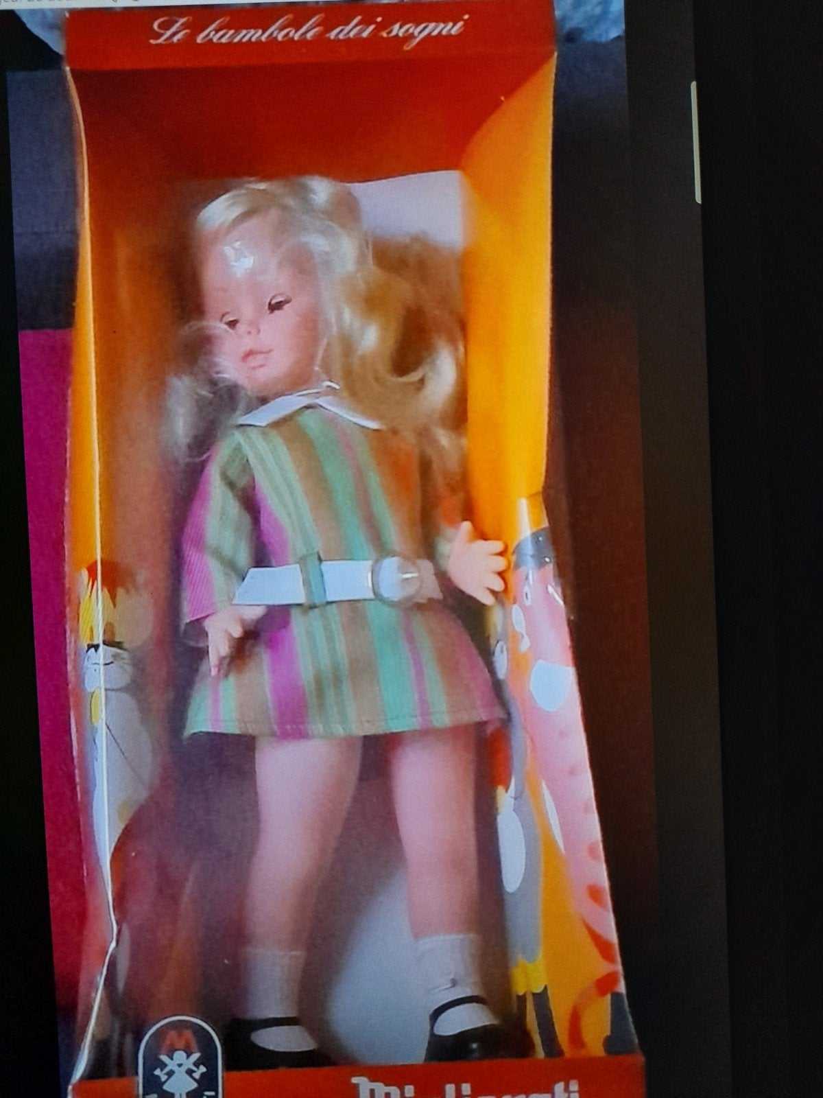 Vintage -Zeer mooie pop uit de jaren 60 in de doos, Ophalen of Verzenden, Nieuw, Pop, Levensecht of Reborn
