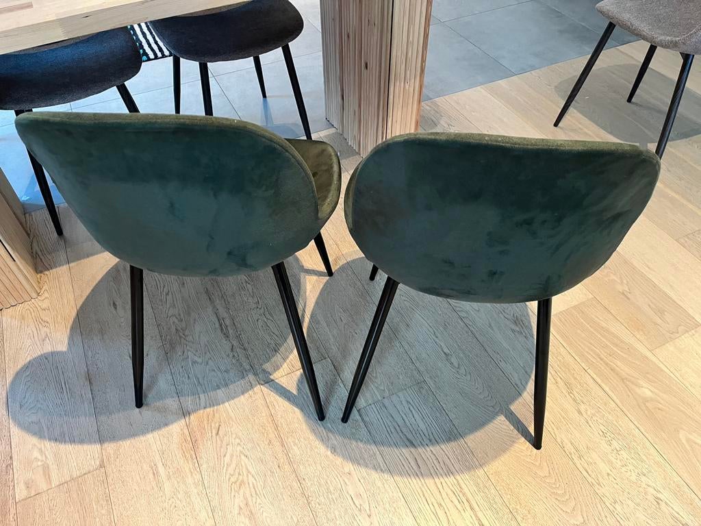 Deux Chaises velours salle à manger, Tissus, Deux, Enlèvement, Utilisé
