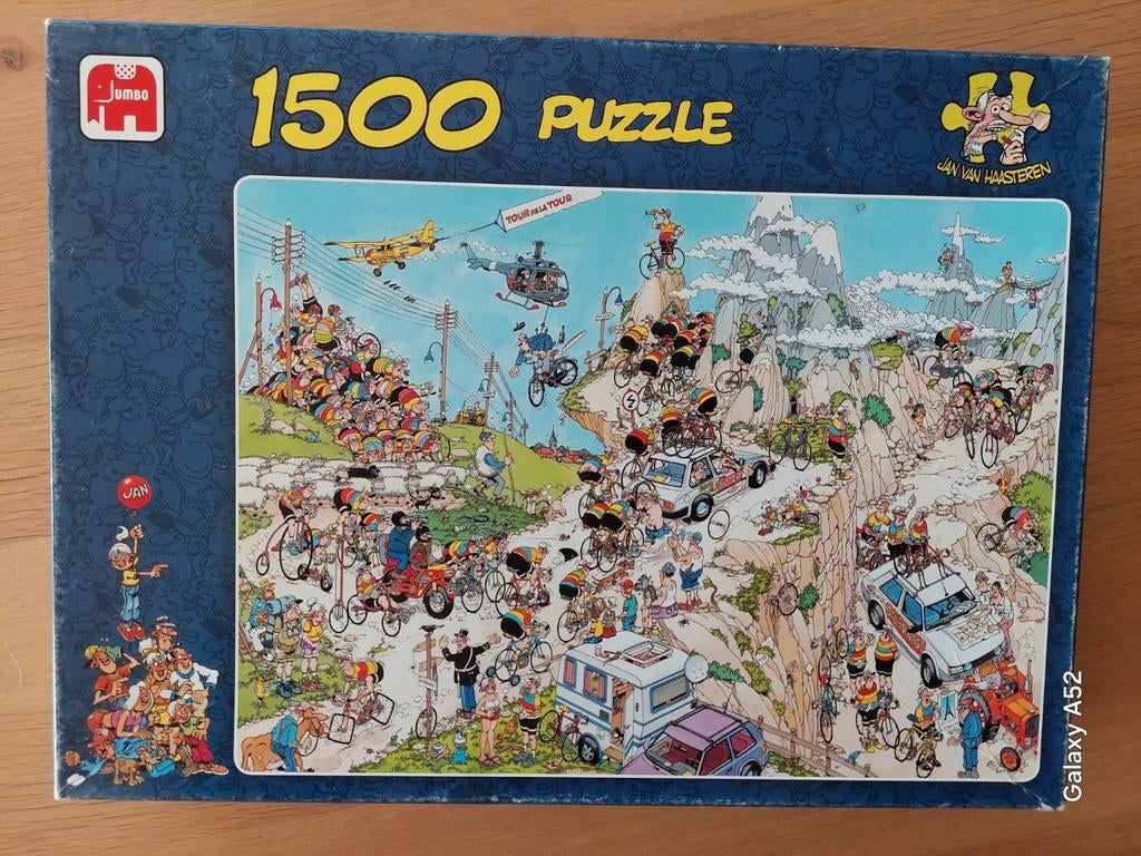 puzzel 1500 st - Jumbo Van Haasteren - ronde van Frankrijk, Ophalen of Verzenden, 500 t/m 1500 stukjes, Zo goed als nieuw, Legpuzzel
