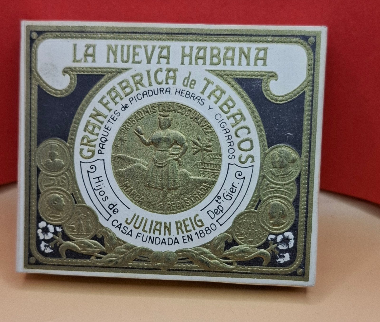 Étui à cigarettes vintage vide de La Nueva Habana, Collections, Enlèvement ou Envoi
